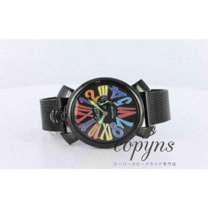 ガガミラノ偽物  レプリカ スリム46mm 5082.1 スモールセコンド ブラック メンズ