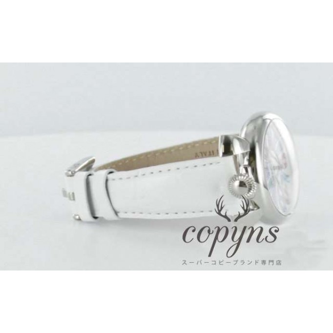 ガガミラノ 偽物 マニュアーレ40mm 5020.7 レザー ホワイト/ホワイトシェル ボーイズ