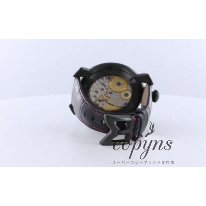 ガガミラノ 偽物 マニュアーレ48mm 5016.8 スモールセコンド レザー カーボンブラック メンズ 「世界限定500本」