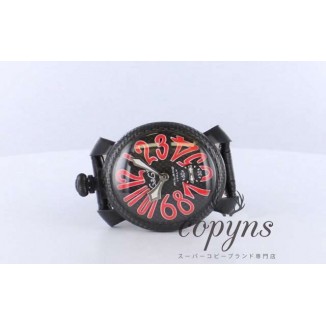ガガミラノ 偽物 マニュアーレ48mm 5016.8 スモールセコンド レザー カーボンブラック メンズ 「世界限定500本」