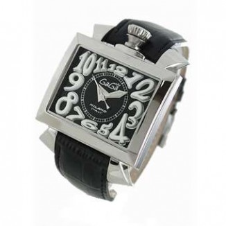 ガガミラノ スーパーコピー ナポレオーネ48mm スーパーコピー 6000.2 オートマチック レザー ブラック メンズ