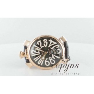 ガガミラノ 偽物 マニュアーレ48mm 5011.7 手巻き スモールセコンド レザー PGPグレー メンズ