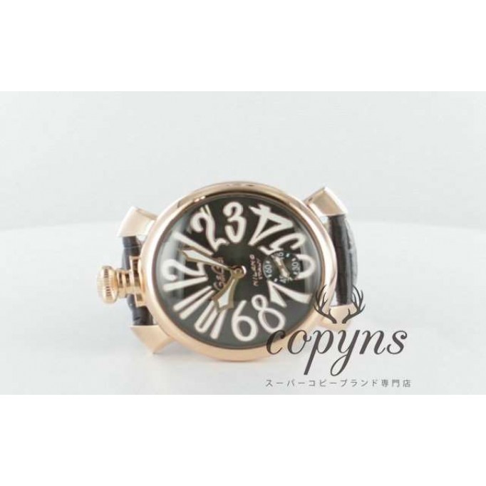 ガガミラノ 偽物 マニュアーレ48mm 5011.7 手巻き スモールセコンド レザー PGPグレー メンズ