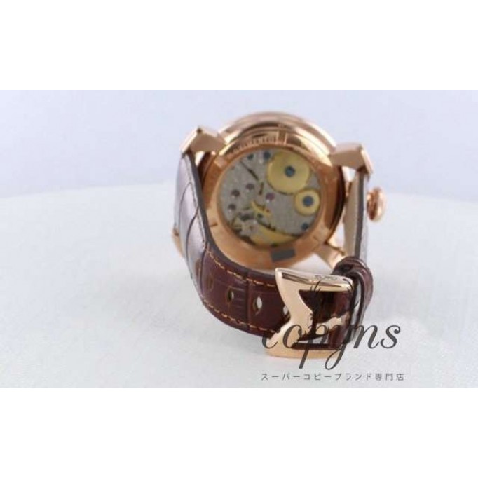 ガガミラノ 偽物 マニュアーレ48mm 5011.1 手巻き スモールセコンド レザー PGPダークブラウン メンズ