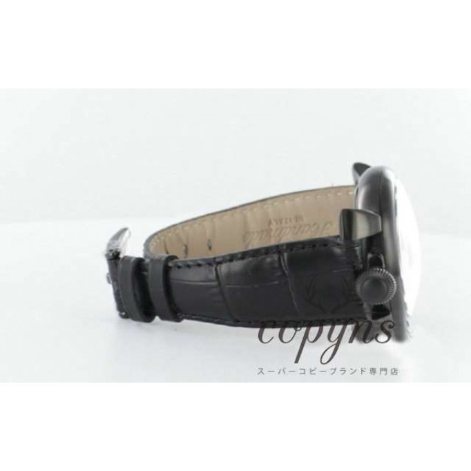 ガガミラノ 偽物 マニュアーレ48mm 5012.3 手巻き スモールセコンド レザー ブラック メンズ