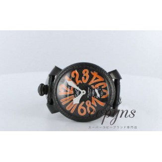 ガガミラノ 偽物 マニュアーレ48mm 5016.1 手巻き レザー ブラック/カーボンブラック メンズ 「世界限定500本」