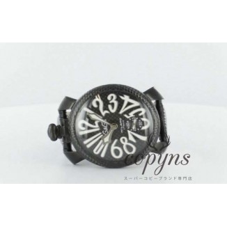 ガガミラノ 偽物 マニュアーレ48mm 5016.6 手巻き スモールセコンド レザー ブラック/カーボンブラック メンズ 「世界限定500本」