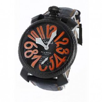 ガガミラノ 偽物 マニュアーレ48mm 5016.1 手巻き レザー ブラック/カーボンブラック メンズ 「世界限定500本」