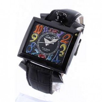 ガガミラノ スーパーコピー ナポレオーネ48mm スーパーコピー 6002.1 オートマチック レザー ブラック メンズ