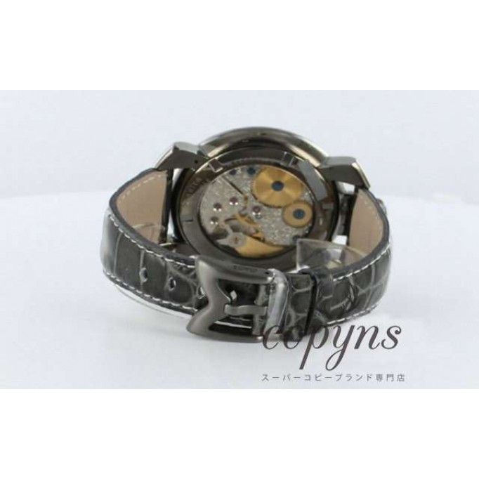 ガガミラノ 偽物 マニュアーレ48mm 5012MOS1 モザイク 手巻き スモールセコンド レザー オリーブグレー/モザイクオリーブ メンズ