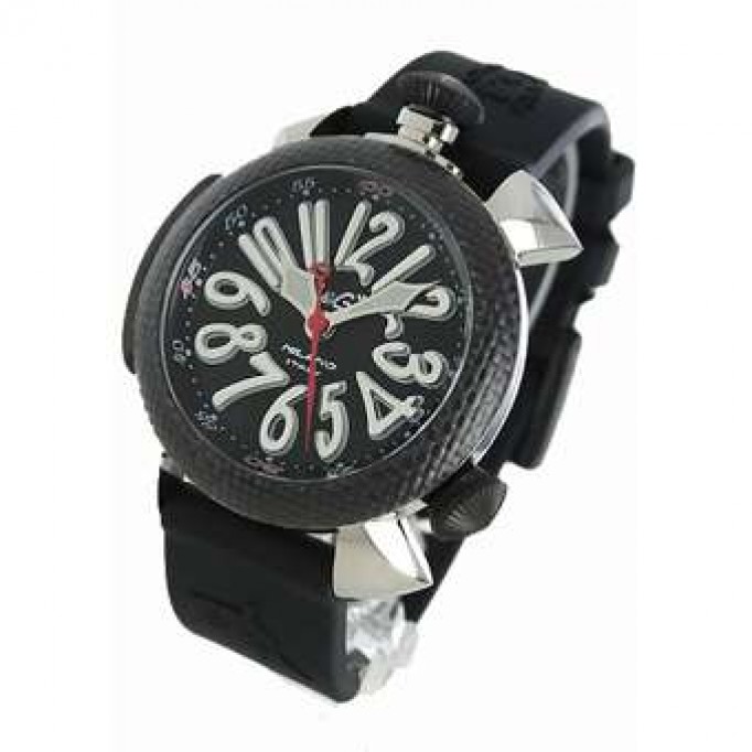 ガガミラノ コピー ダイビング48mm 5046 チタン オートマチック ラバー カーボンブラック メンズ
