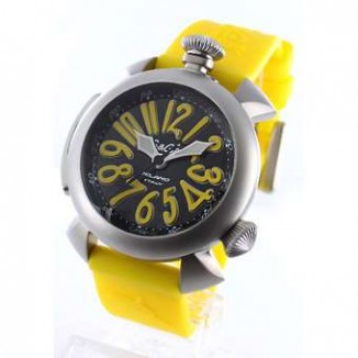 ガガミラノ コピー ダイビング48mm 5040.2 チタン オートマチック ラバー イエロー/ブラック メンズ