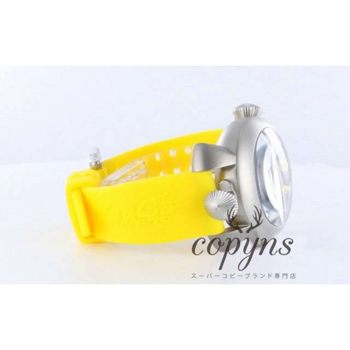ガガミラノ コピー ダイビング48mm 5040.2 チタン オートマチック ラバー イエロー/ブラック メンズ