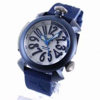 ガガミラノ コピー ダイビング48mm 5043 チタン オートマチック ラバー ブルー/ホワイト メンズ
