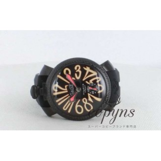 ガガミラノ 偽物 マニュアーレ48mm 5016.9 手巻き スモールセコンド ラバー ブラック メンズ 「世界限定500本」