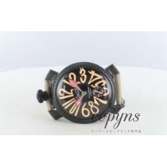 ガガミラノ 偽物 マニュアーレ48mm 5016.9 手巻き スモールセコンド キャンバスレザー ライトベージュ/ブラック メンズ 「世界限定500本」