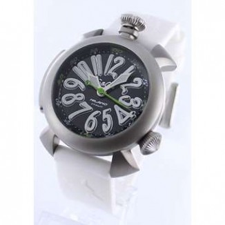 ガガミラノ コピー ダイビング48mm 5040.1 チタン オートマチック ラバー ホワイト/ブラック メンズ