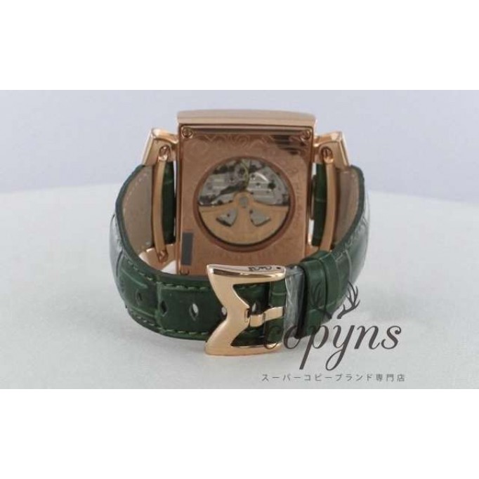 ガガミラノ スーパーコピー ナポレオーネ48mm スーパーコピー 6001.2 オートマチック レザー グリーン/PGPシルバー メンズ