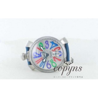 ガガミラノ 偽物 マニュアーレ48mm 5510.1 手巻き スモールセコンド レザー ダークブルー/シルバー メンズ 「世界限定500本」