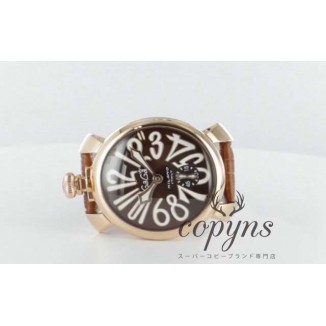 ガガミラノ 偽物 マニュアーレ48mm 5011.1 手巻き スモールセコンド レザー PGPブラウン メンズ