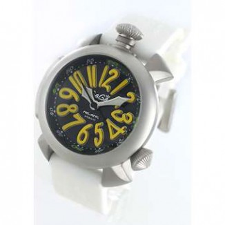 ガガミラノ コピー ダイビング48mm 5040.2 チタン オートマチック ラバー ホワイト/ブラック メンズ