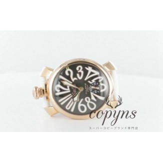 ガガミラノ 偽物 マニュアーレ48mm 5011.7 手巻き スモールセコンド レザー ホワイト/PGPブラック メンズ
