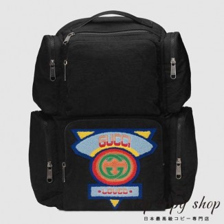 グッチ バッグ スーパーコピー GG GUCCI 1980s パッチ ラージ バックパック 536743 9W5DX 8563