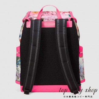 グッチ バッグ スーパーコピー フローラ プリント ビニール ミディアム バックパック 548745 91FBX 9084