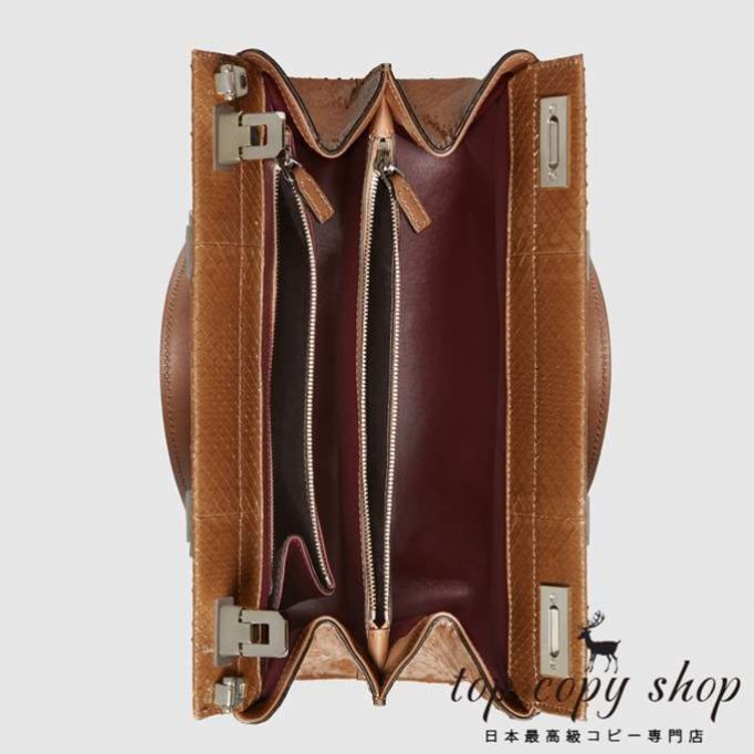 グッチ バッグ スーパーコピー GG〔グッチ ズゥミ〕スネークレザー スモール トップハンドルバッグ569712 LJM0X 2837