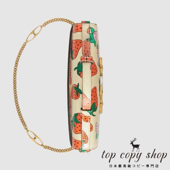 グッチ バッグ スーパーコピー GG〔グッチ ズゥミ〕GUCCI ストロベリープリント ミニ ショルダーバッグ564718 08PAX 9036