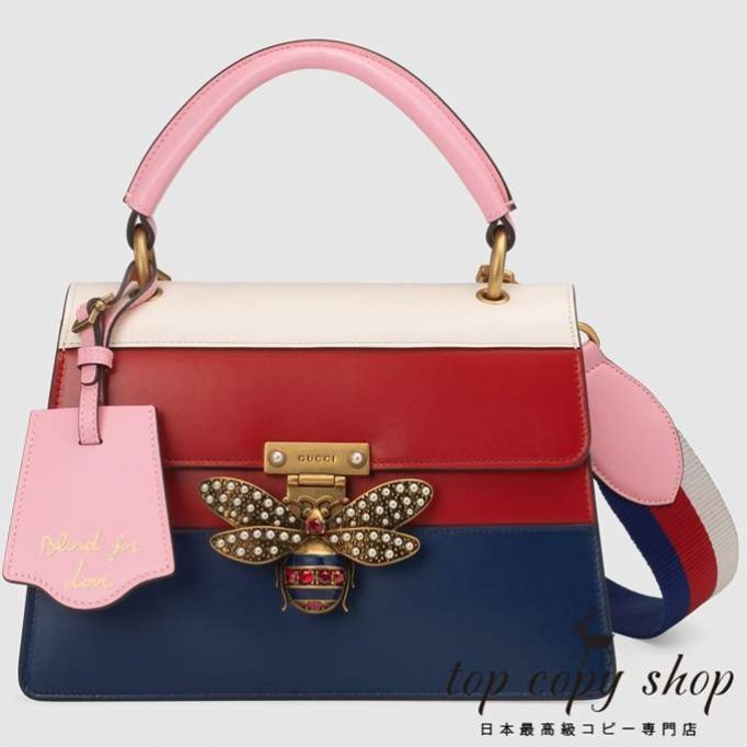 グッチ バッグ スーパーコピー GG〔クイーン マーガレット〕レザー トップハンドルバッグ476541 DVUST 4198