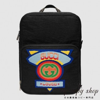 グッチ バッグ スーパーコピー GG オンライン限定 GUCCI 1980s パッチ ミディアム バックパック536724 9W5EX 8564