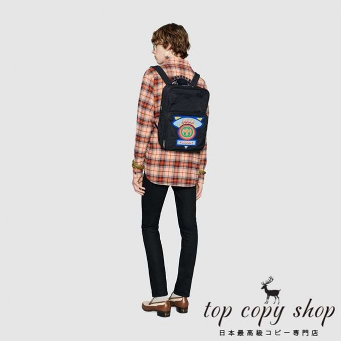 グッチ バッグ スーパーコピー GG オンライン限定 GUCCI 1980s パッチ ミディアム バックパック536724 9W5EX 8564