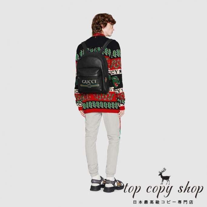 グッチ バッグ スーパーコピー GG GUCCI プリント レザー バックパック 547834 0Y2BT 8163