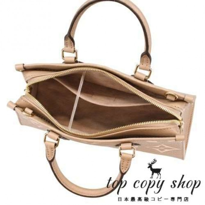 ルイヴィトン スーパーコピー ハンドバッグ ショルダーバッグ レディース モノグラム アンプラント オンザゴーEW ベージュ LOUIS VUITTON M23641 トゥルトレール