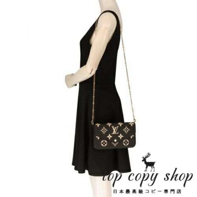 ルイヴィトン スーパーコピー ショルダーバッグ レディース ポシェット フェリシー ブラック LOUIS VUITTON M82479 ブラック ベージュ