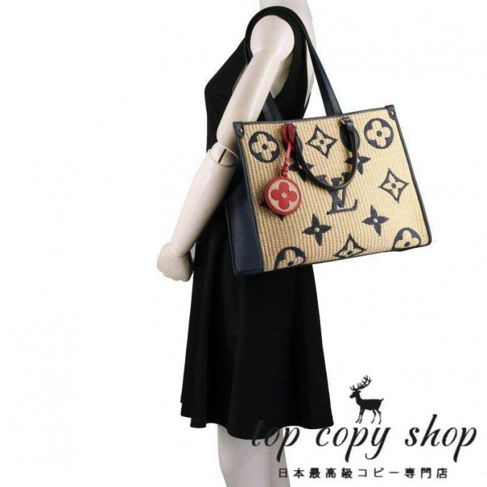 ルイヴィトン スーパーコピー LOUIS VUITTON トートバッグ オンザゴー MM ブルー M57723