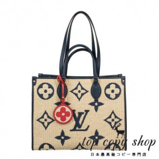 ルイヴィトン スーパーコピー LOUIS VUITTON トートバッグ オンザゴー MM ブルー M57723