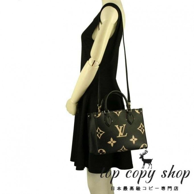 ルイヴィトン スーパーコピー LOUIS VUITTON ハンドバッグ オンザゴー PM ブラック ベージュ M45659