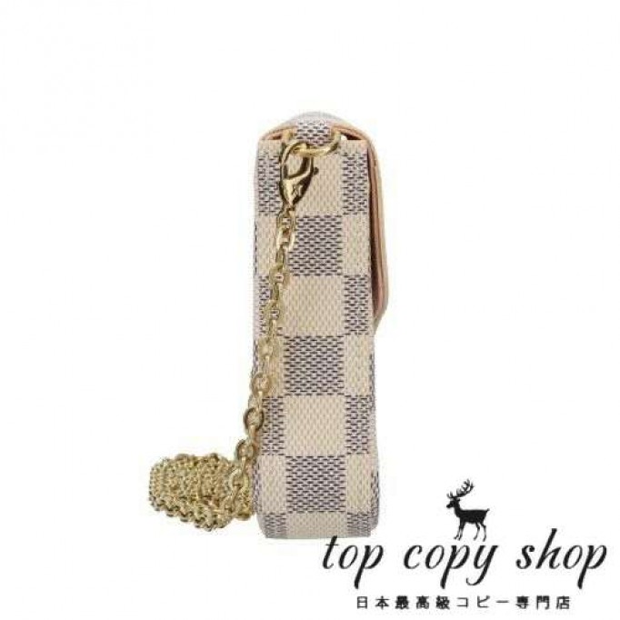 ルイヴィトン スーパーコピー ショルダーバッグ ダミエ アズール ポシェット フェリシー ホワイト LOUIS VUITTON N40491