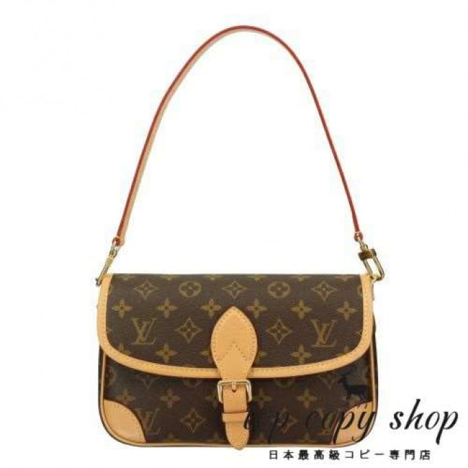 ルイヴィトン スーパーコピー ショルダーバッグ モノグラム ディアヌ NM PM ブラウン LOUIS VUITTON M46049 フューシャ