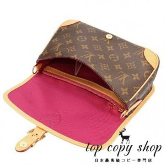 ルイヴィトン スーパーコピー ショルダーバッグ モノグラム ディアヌ NM PM ブラウン LOUIS VUITTON M46049 フューシャ