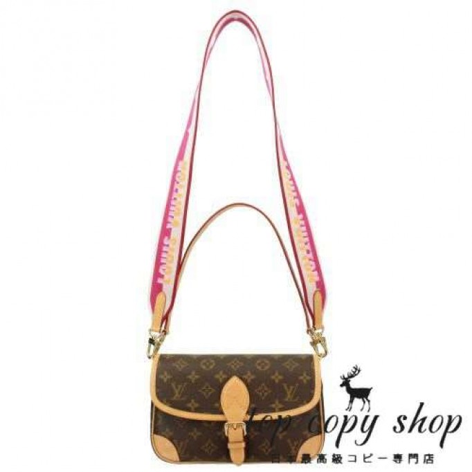ルイヴィトン スーパーコピー ショルダーバッグ モノグラム ディアヌ NM PM ブラウン LOUIS VUITTON M46049 フューシャ