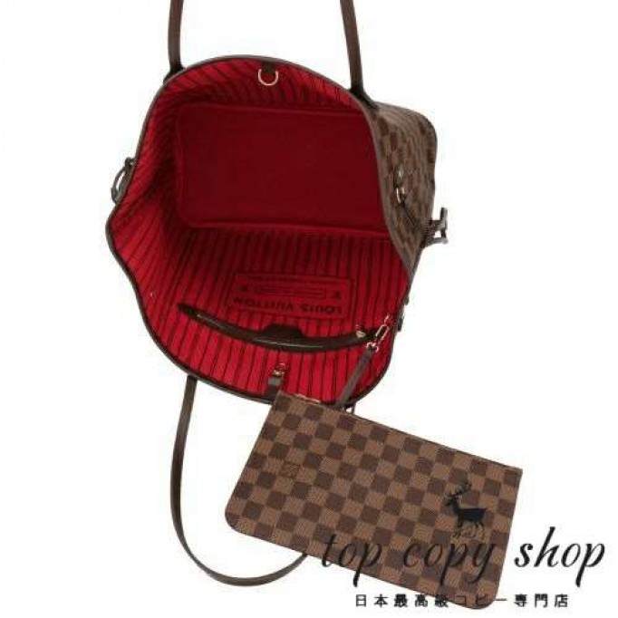 ルイヴィトン スーパーコピー トートバッグ レディース ダミエ ネヴァーフル MM ブラウン LOUIS VUITTON N40599 スリーズ