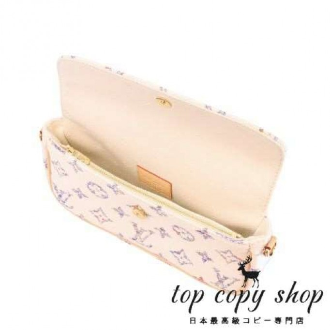 ルイヴィトン スーパーコピー ショルダーバッグ レディース モノグラム ウォレット オン チェーン アイビー ホワイト LOUIS VUITTON M83499 アルチカラー ホワイト