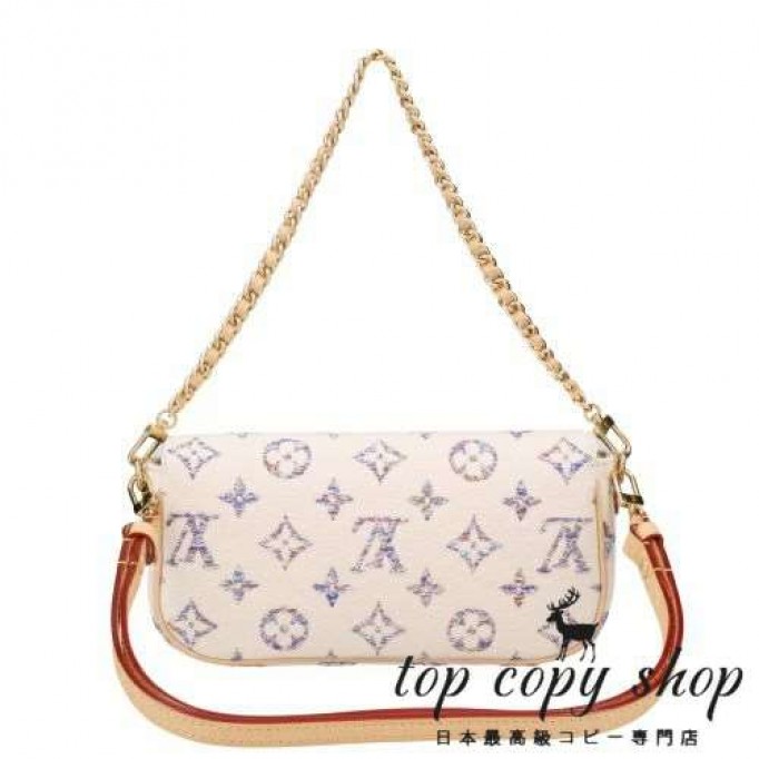 ルイヴィトン スーパーコピー ショルダーバッグ レディース モノグラム ウォレット オン チェーン アイビー ホワイト LOUIS VUITTON M83499 アルチカラー ホワイト