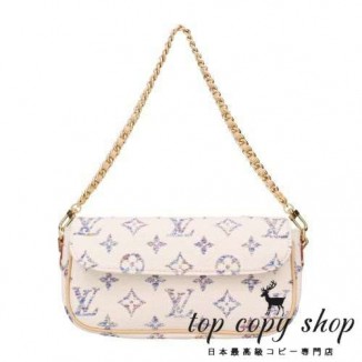 ルイヴィトン スーパーコピー ショルダーバッグ レディース モノグラム ウォレット オン チェーン アイビー ホワイト LOUIS VUITTON M83499 アルチカラー ホワイト