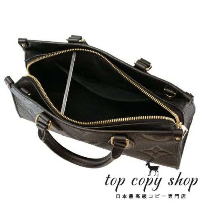 ルイヴィトン スーパーコピー ハンドバッグ レディース オンザゴー EW モノグラム アンプラント ブラック LOUIS VUITTON M23640