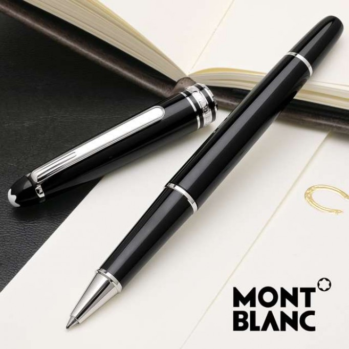MONTBLANC モンブラン ローラーボール マイスターシュテュック プラチナライン クラシック P163 ブラック U0002865