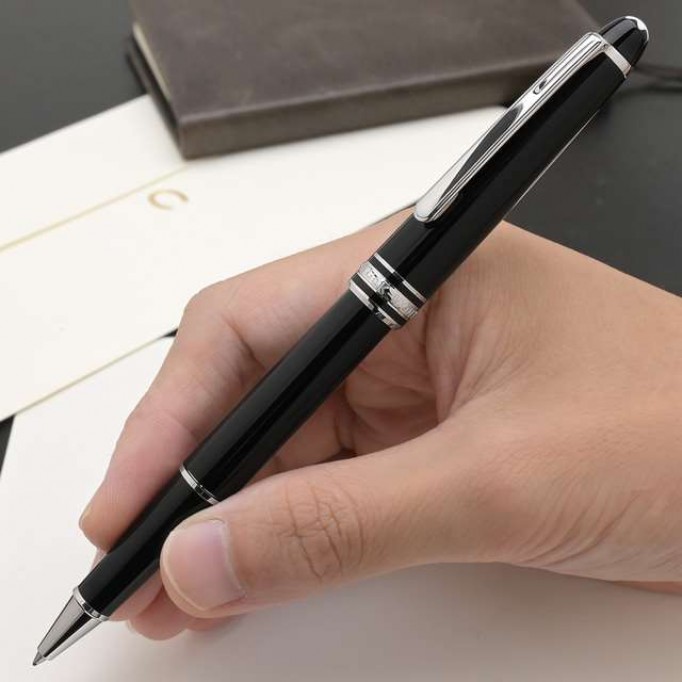 MONTBLANC モンブラン ローラーボール マイスターシュテュック プラチナライン クラシック P163 ブラック U0002865